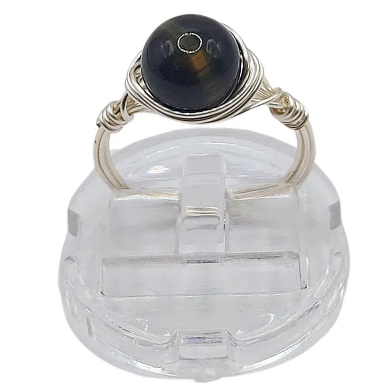 Bague en Pierre Naturelle - Oeil de tigre - Litho Natura