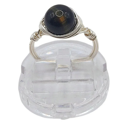 Bague en Pierre Naturelle - Oeil de tigre - Litho Natura