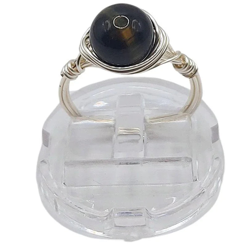 Bague en Pierre Naturelle - Oeil de tigre - Litho Natura