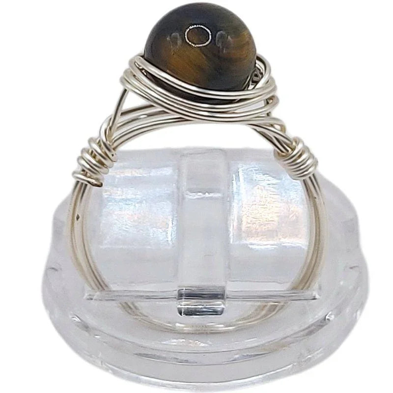 Bague en Pierre Naturelle - Oeil de tigre - Litho Natura