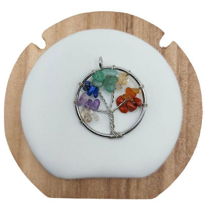 Pendentif Arbre de Vie 7 Chakras - Qualité A - Litho Natura