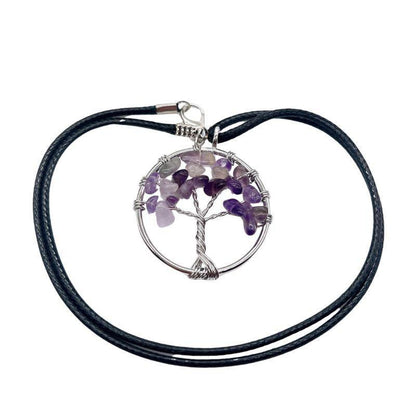 Pendentif Arbre de Vie en Améthyste - Qualité A - Litho Natura