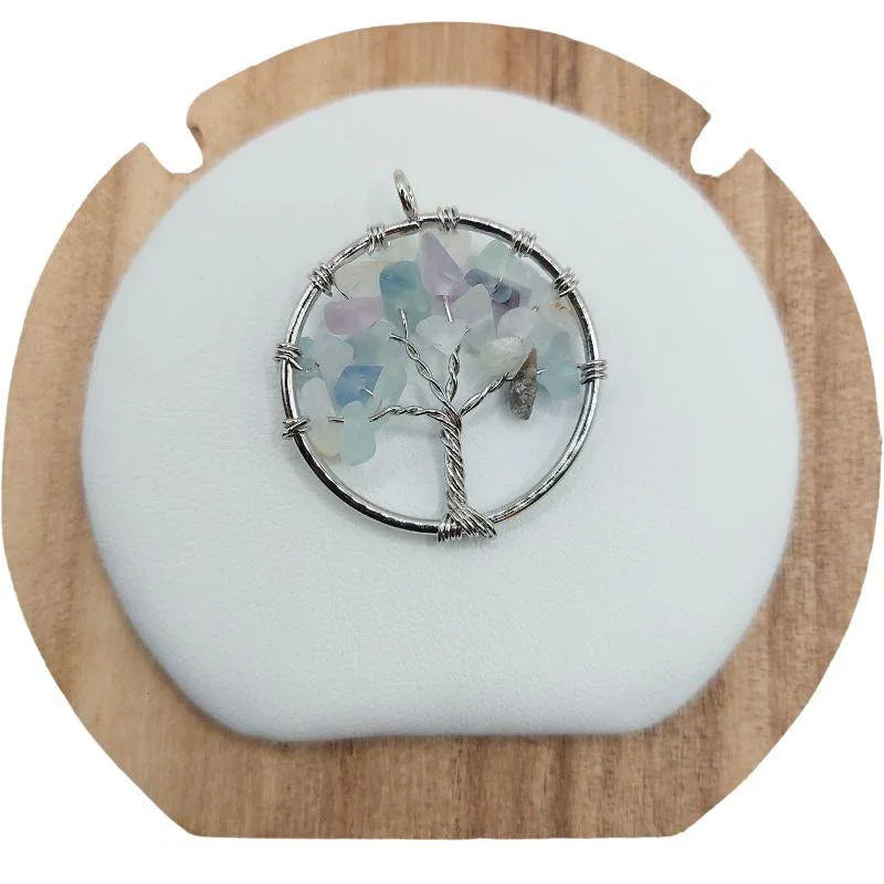 Pendentif Arbre de Vie en Fluorite - Qualité A - Litho Natura