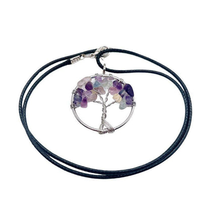 Pendentif Arbre de Vie en Fluorite - Qualité A - Litho Natura