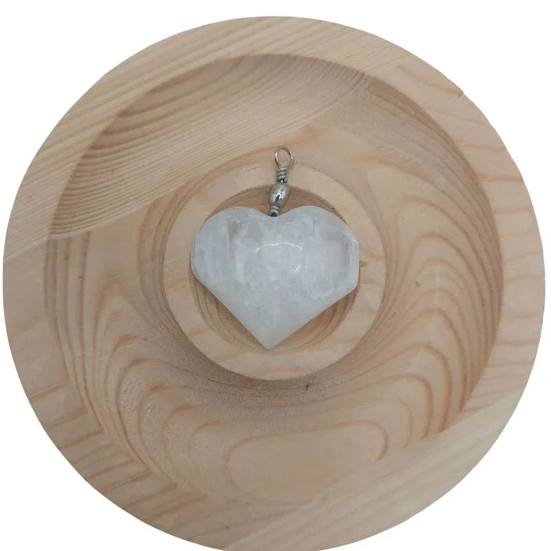 Pendentif Cœur en Sélénite