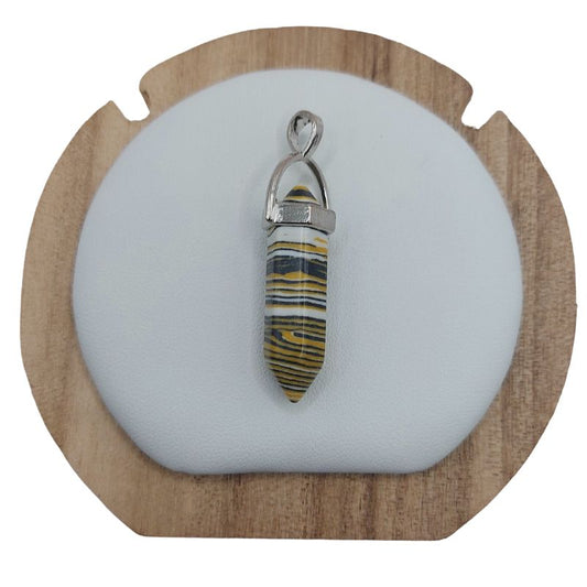 Pendentif en Forme de Pointe en Agate Zèbre – Qualité A