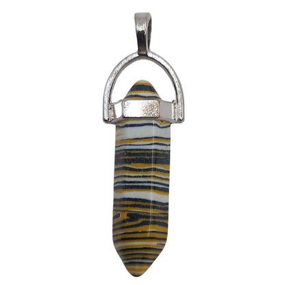 Pendentif en Forme de Pointe en Agate Zèbre – Qualité A