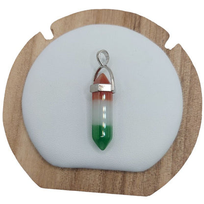 Pendentif en Forme de Pointe en Aqua Tricolor – Qualité A