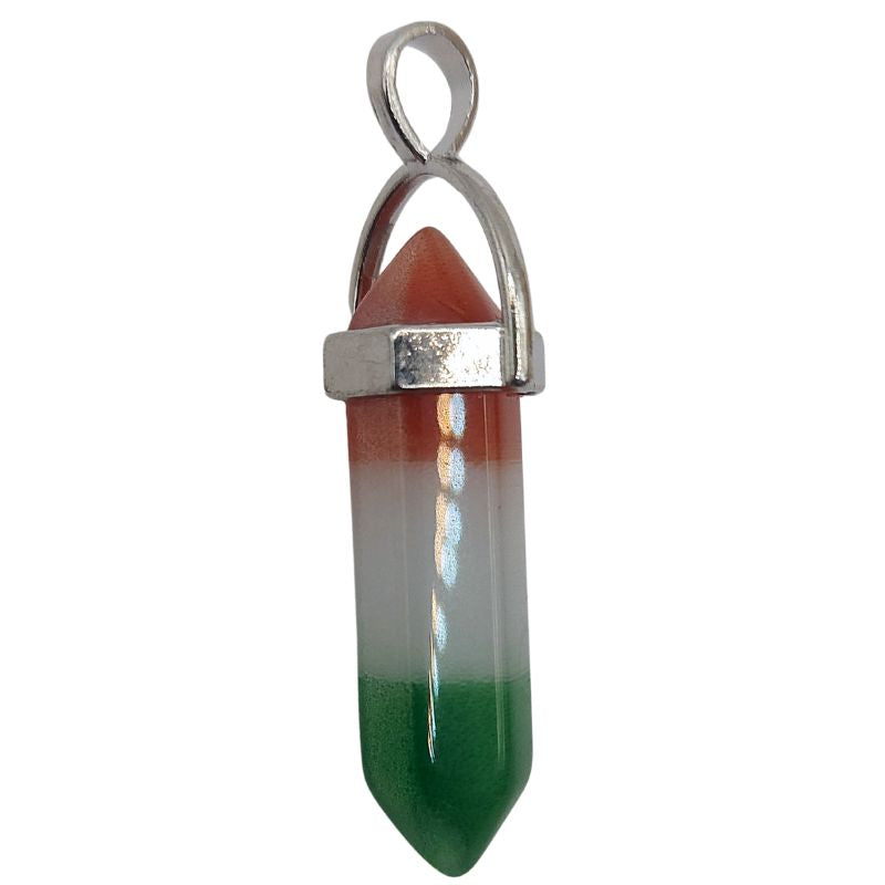 Pendentif en Forme de Pointe en Aqua Tricolor – Qualité A