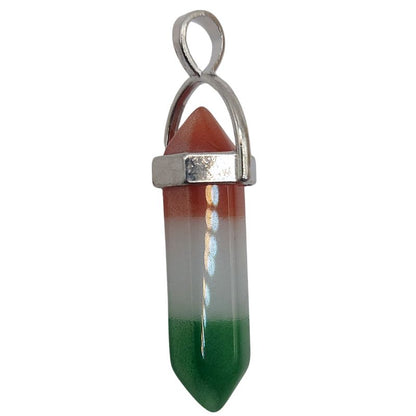 Pendentif en Forme de Pointe en Aqua Tricolor – Qualité A