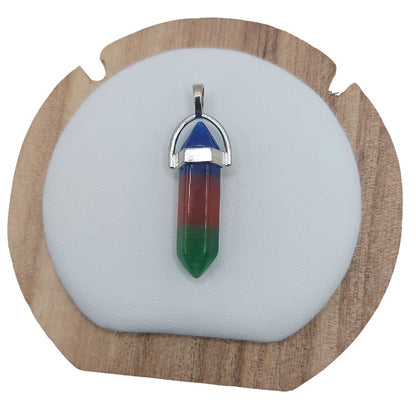 Pendentif en Forme de Pointe en Aqua Tricolor – Qualité A