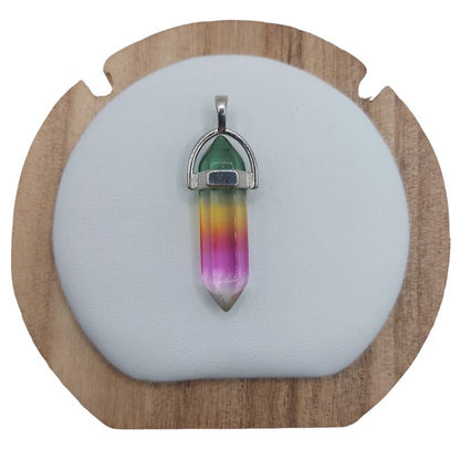 Pendentif en Forme de Pointe en Aqua Tricolor – Qualité A