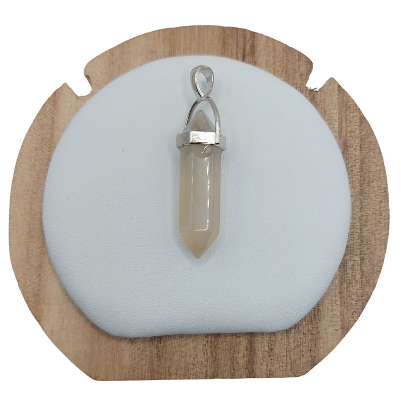 Pendentif en Forme de Pointe en Quartz Fumé – Qualité A