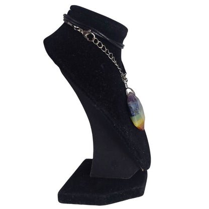 Pendentif en Pierre Précieuse Hexagonale 7 Chakras