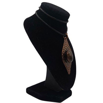 Pendentif en Quartz Fumé Naturel et Laiton