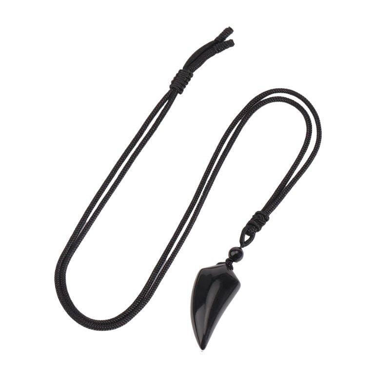 Pendentif Dent de Loup en Pierres Naturelles – Amulette de Puissance et de Protection - Litho Natura