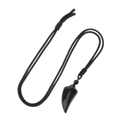 Pendentif Dent de Loup en Pierres Naturelles – Amulette de Puissance et de Protection - Litho Natura