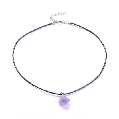 Pendentif Améthyste Brute - Élégance Naturelle et Énergie Spirituelle - Litho Natura