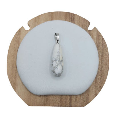 Pendentifs en Howlite Naturelle serti d'Argent 925 - Qualité AA