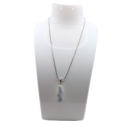 Pendentifs en Howlite Naturelle serti d'Argent 925 - Qualité AA