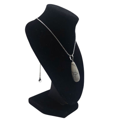 Pendentifs en Howlite Naturelle serti d'Argent 925 - Qualité AA