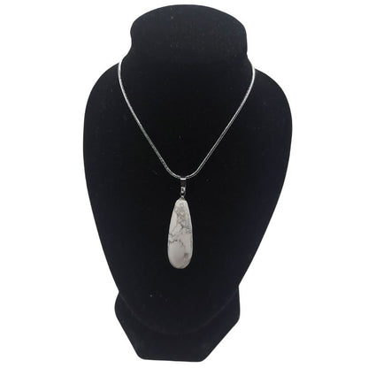 Pendentifs en Howlite Naturelle serti d'Argent 925 - Qualité AA
