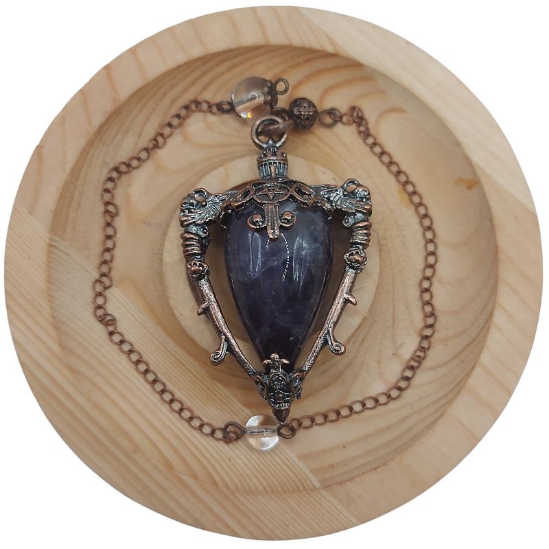 Pendule Spirituel en Améthyste - Style Médiéval - Litho Natura