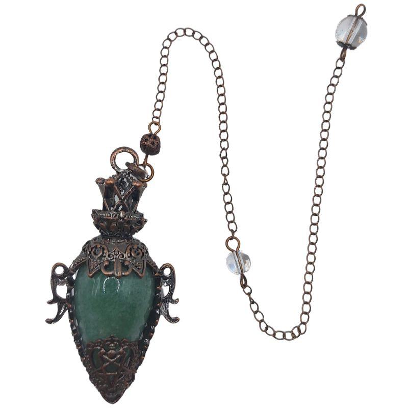 Pendule Spirituel en Aventurine Verte - Style Médiéval - Litho Natura