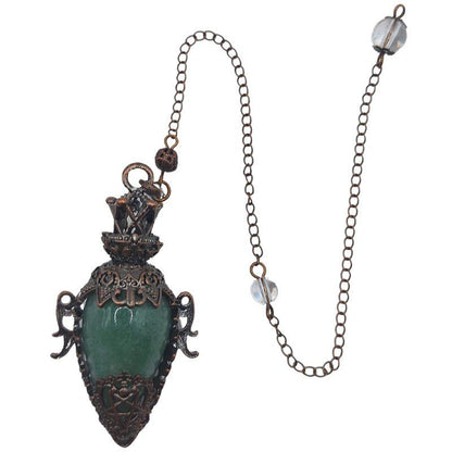 Pendule Spirituel en Aventurine Verte - Style Médiéval - Litho Natura