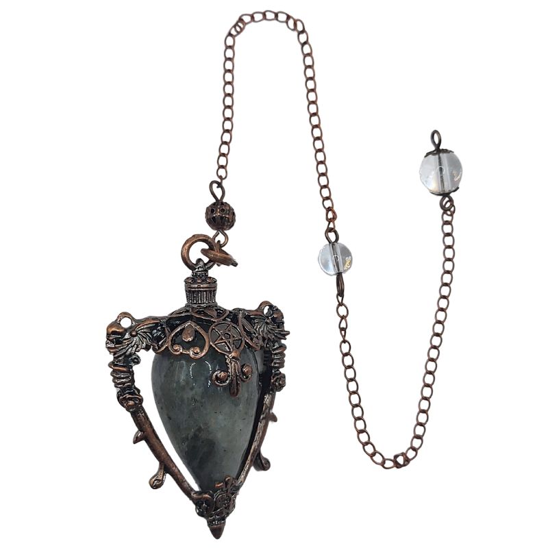 Pendule Spirituel en Labradorite - Style Médiéval - Litho Natura