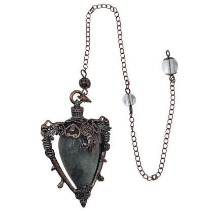 Pendule Spirituel en Labradorite - Style Médiéval - Litho Natura