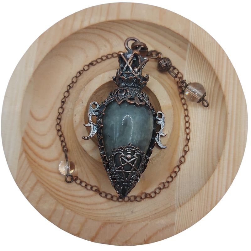 Pendule Spirituel en Labradorite - Style Médiéval - Litho Natura
