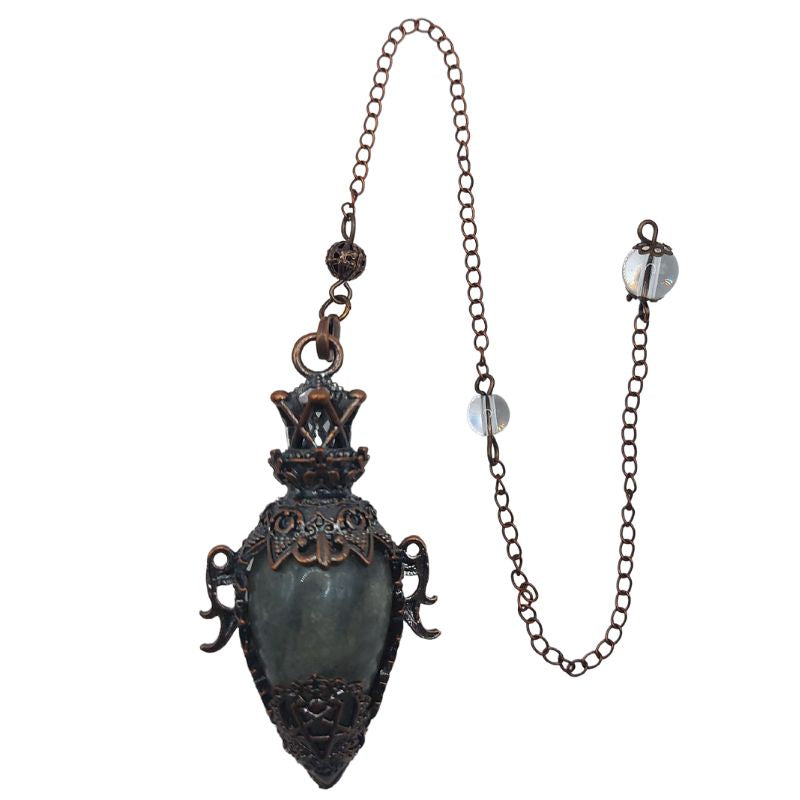 Pendule Spirituel en Labradorite - Style Médiéval - Litho Natura