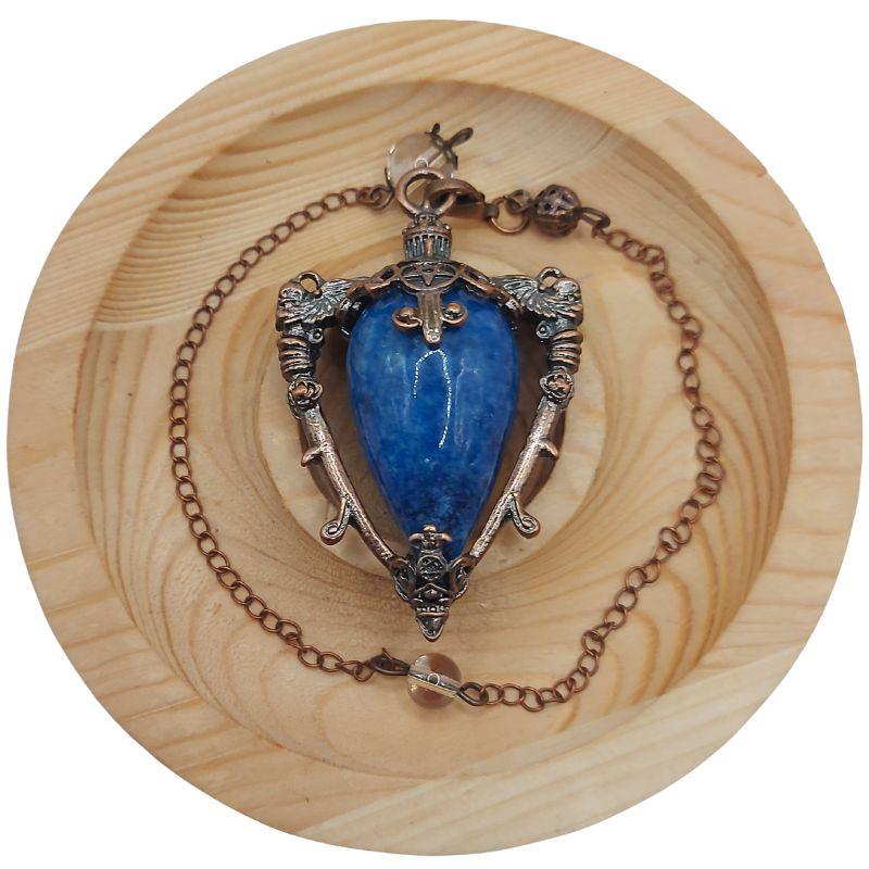 Pendule Spirituel en Lapis Lazuli - Style Médiéval - Litho Natura
