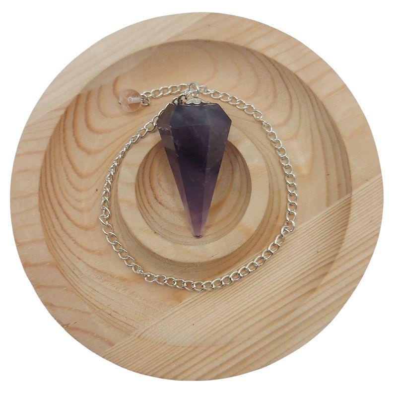 Pendule Facette en Pierre d'Améthyste - Litho Natura