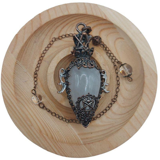 Pendule Spirituel en Cristal de Roche - Style Médiéval - Litho Natura