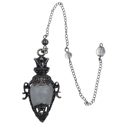 Pendule Spirituel en Cristal de Roche - Style Médiéval - Litho Natura