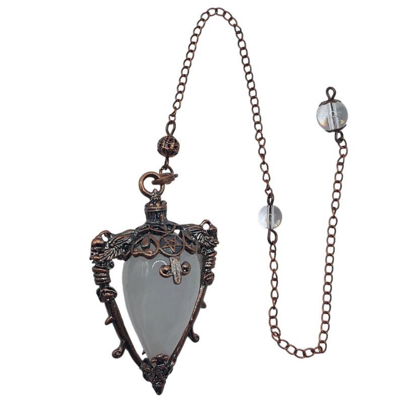 Pendule Spirituel en Cristal de Roche - Style Médiéval - Litho Natura