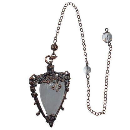 Pendule Spirituel en Cristal de Roche - Style Médiéval - Litho Natura