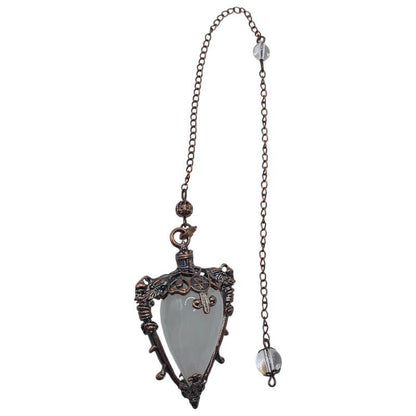 Pendule Spirituel en Cristal de Roche - Style Médiéval - Litho Natura