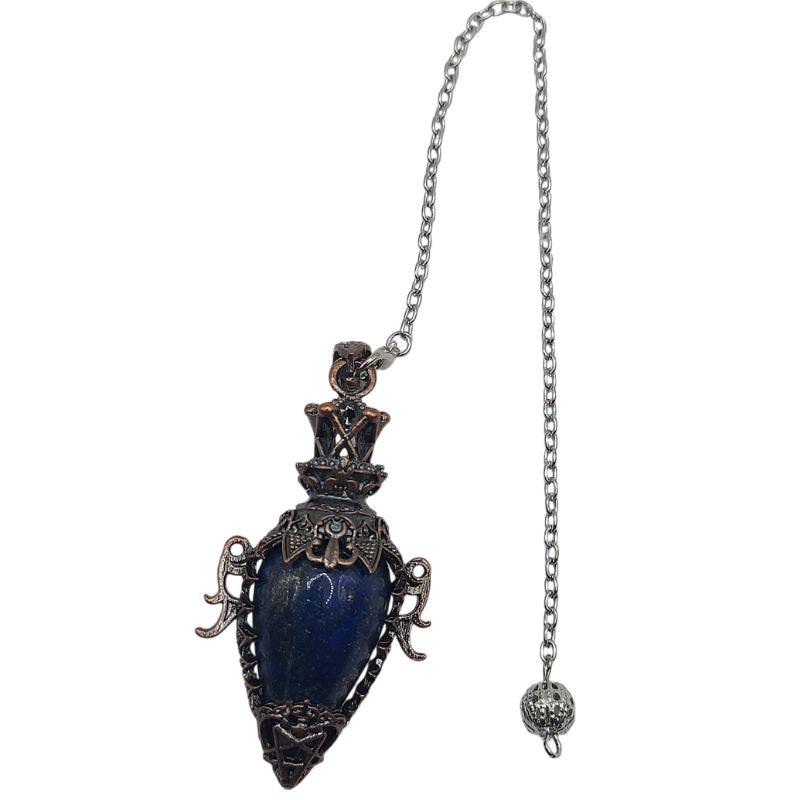 Pendule Spirituel en Lapis Lazuli - Style Médiéval - Litho Natura