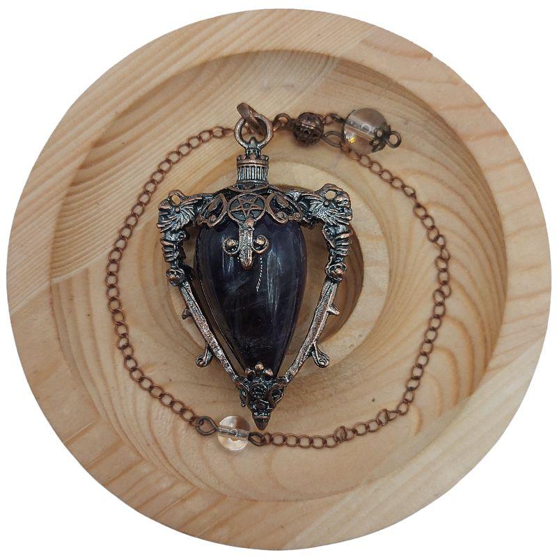 Pendule Spirituel en Obsidienne - Style Médiéval - Litho Natura