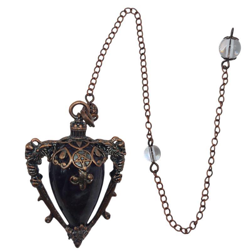 Pendule Spirituel en Obsidienne - Style Médiéval - Litho Natura