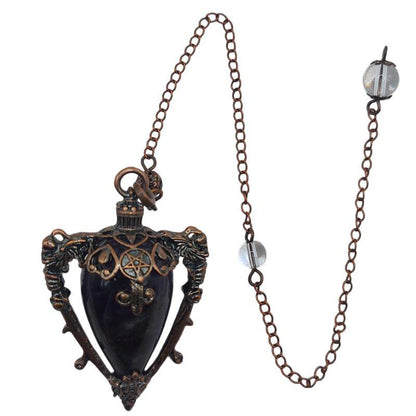 Pendule Spirituel en Obsidienne - Style Médiéval - Litho Natura