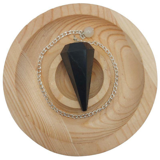 Pendule Facette en Tourmaline Noire – Protection et Connexion à la Terre - Litho Natura
