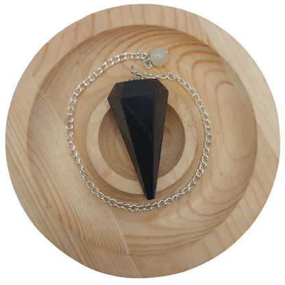 Pendule Facette en Tourmaline Noire – Protection et Connexion à la Terre - Litho Natura