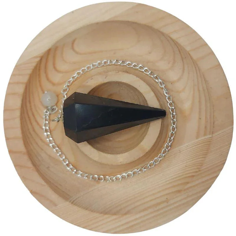 Pendule Facette en Tourmaline Noire – Protection et Connexion à la Terre - Litho Natura