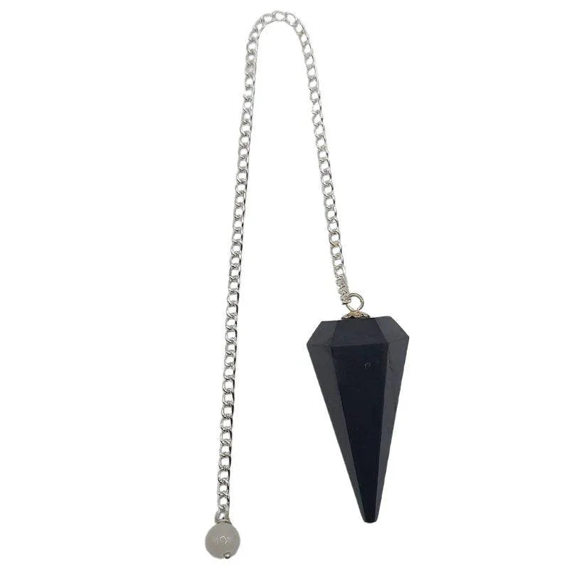 Pendule Facette en Tourmaline Noire – Protection et Connexion à la Terre - Litho Natura