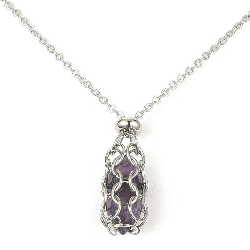 Porte-Pierre -Pendentif en Acier pour Pierres Ajustables - Litho Natura