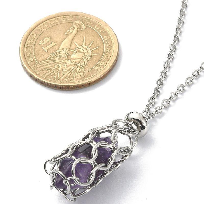 Porte-Pierre -Pendentif en Acier pour Pierres Ajustables - Litho Natura